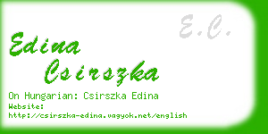 edina csirszka business card